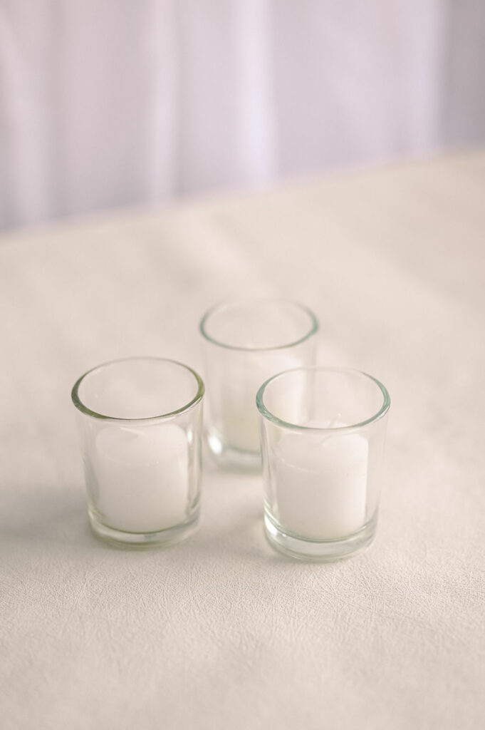 Glass Votive Candle Trio